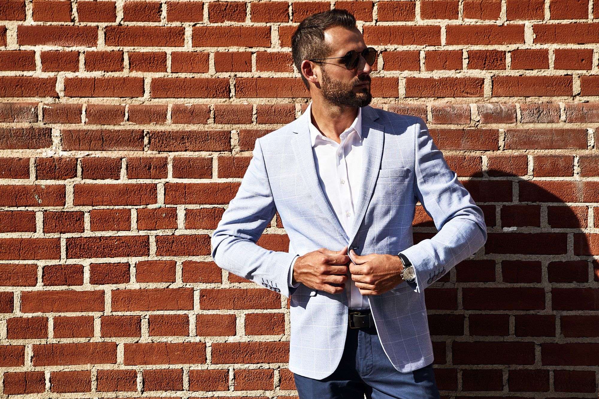 blazer dark jeans man