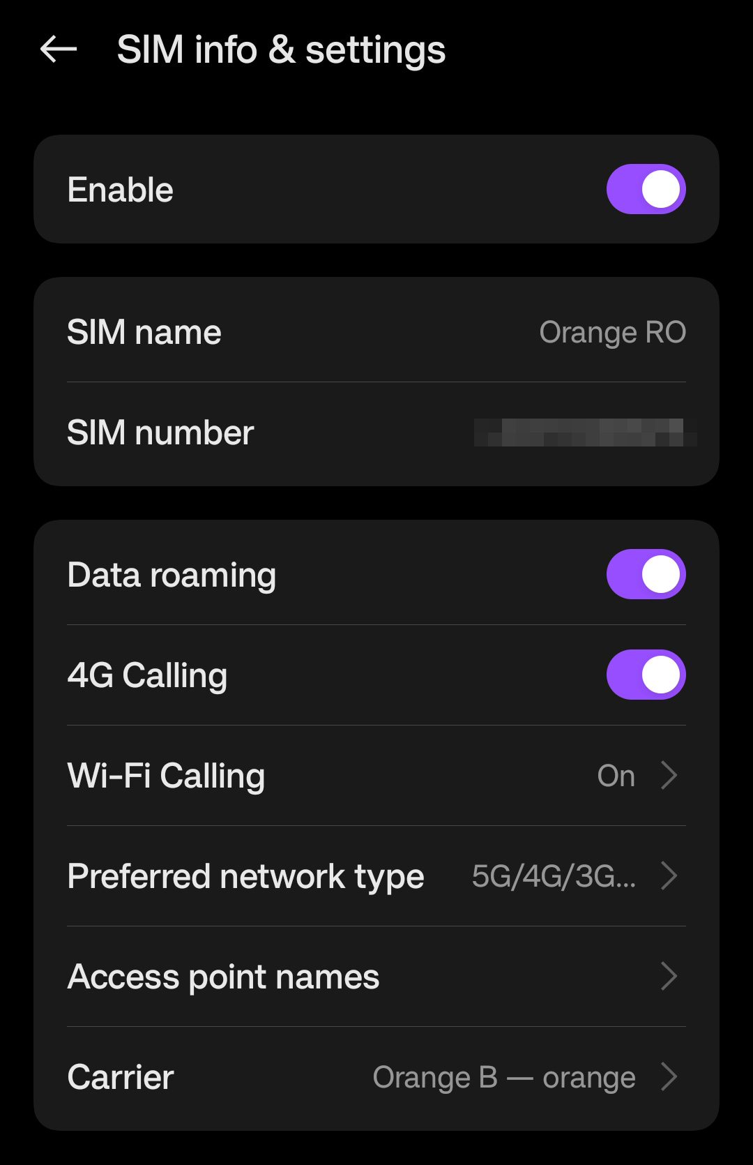 vowifi voice over wifi sim settings
