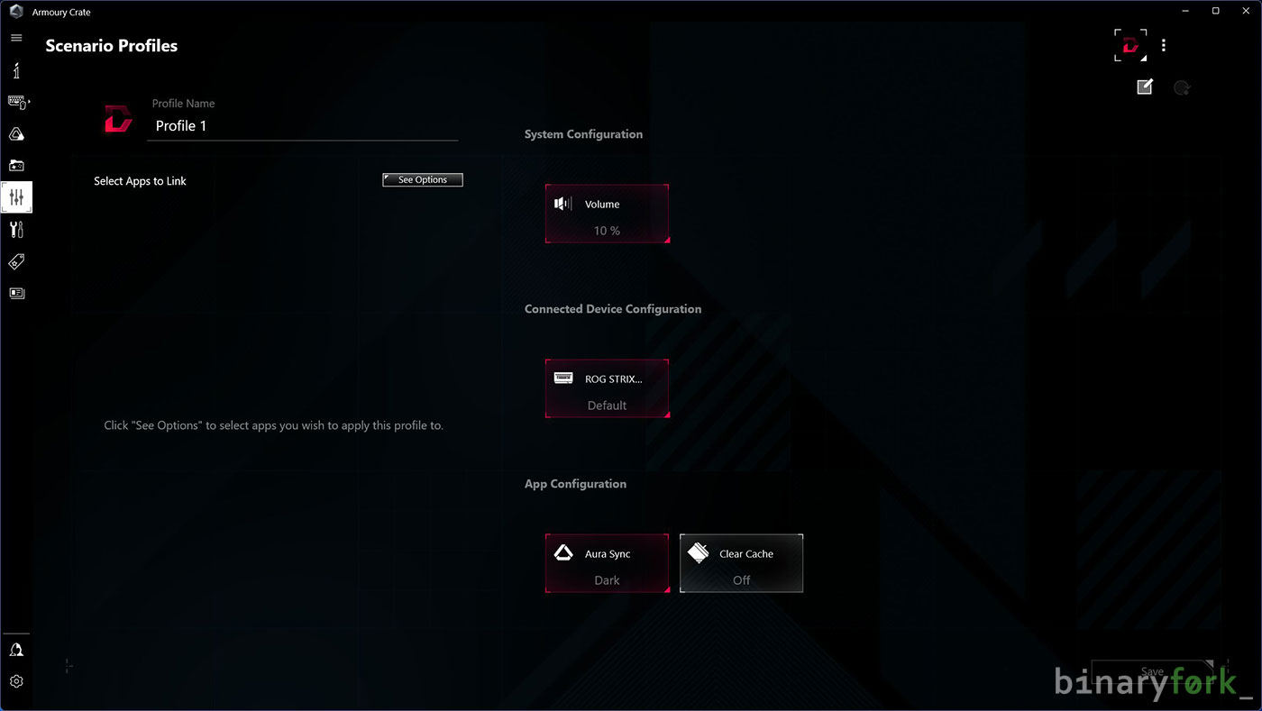 Asus Armoury Crate Scenario Profiles