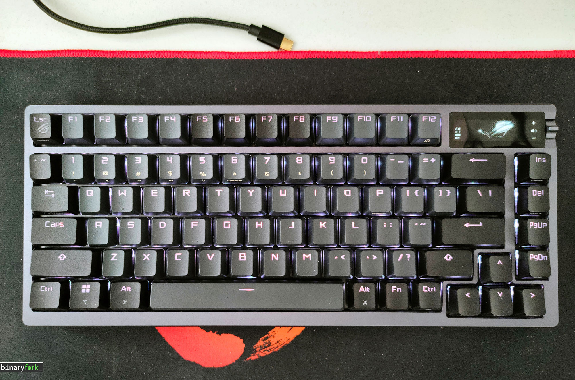 asus rog azoth top view