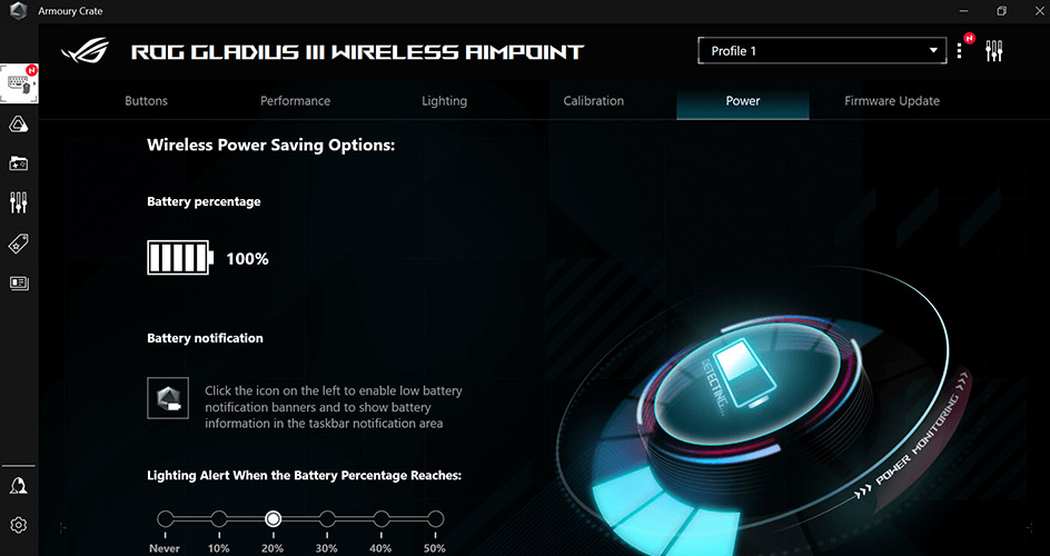 asus rog gladius III aimpoint armoury crate software