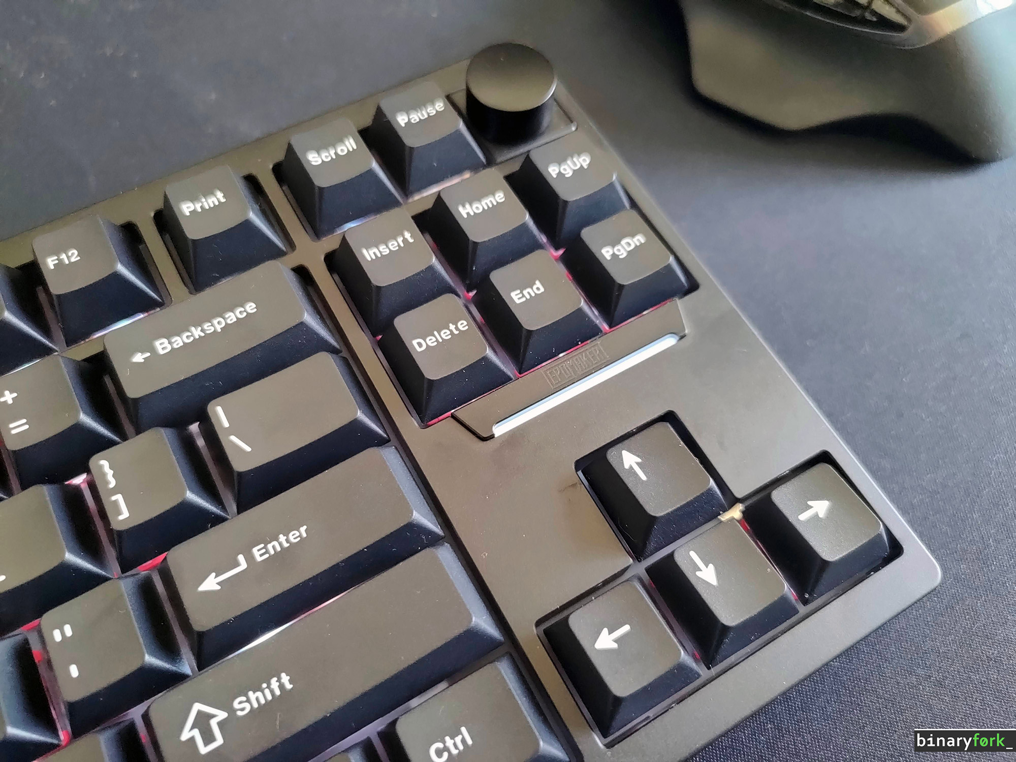 epomaker p87 keyboard tkl cluster with knob