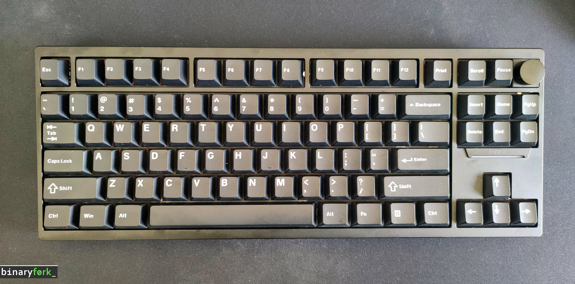 epomaker p87 keyboard view from top